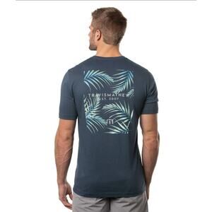 NWT TravisMathew Men's Lake House Pima Cotton T-Shirt Bel Air Blue Size S